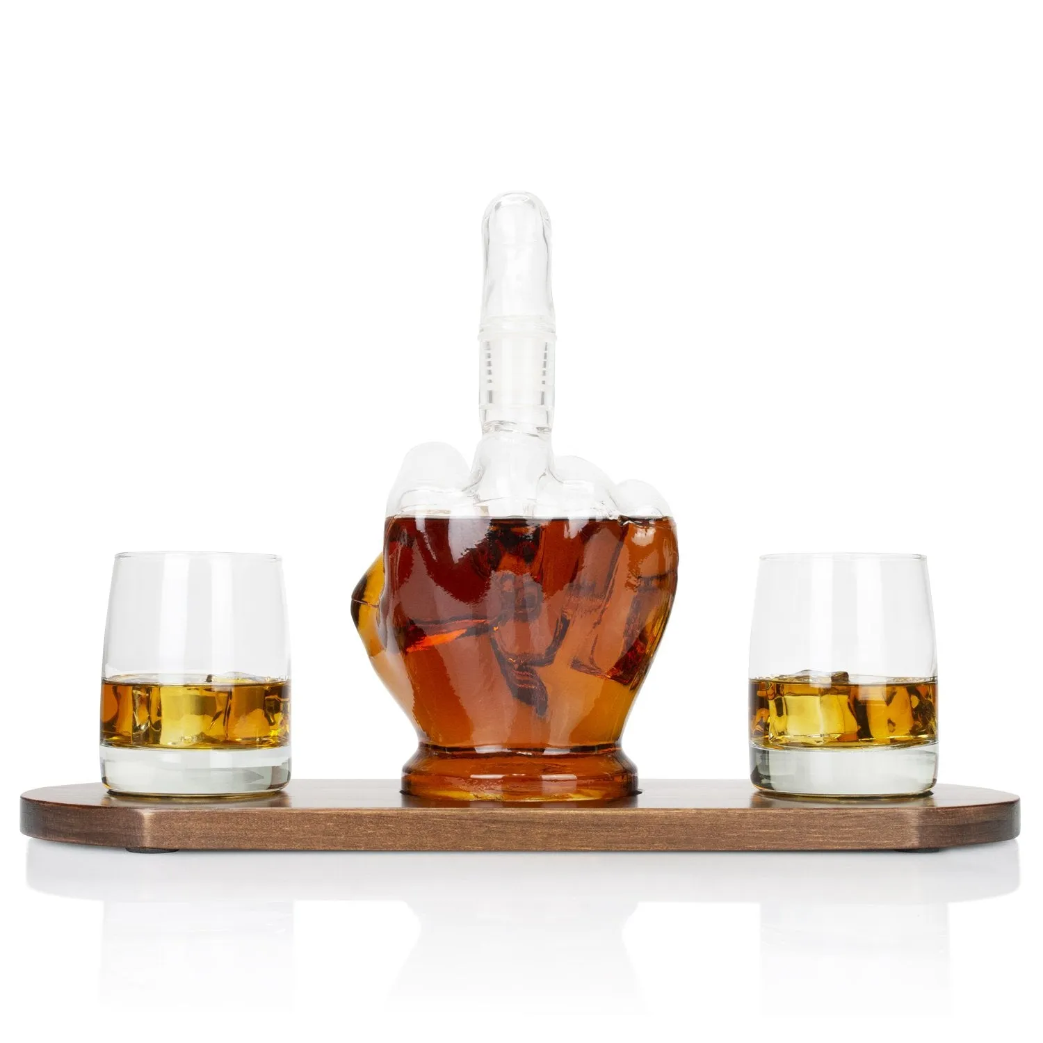 Whiskey Middle Finger Decanter Set