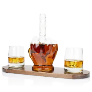 Whiskey Middle Finger Decanter Set