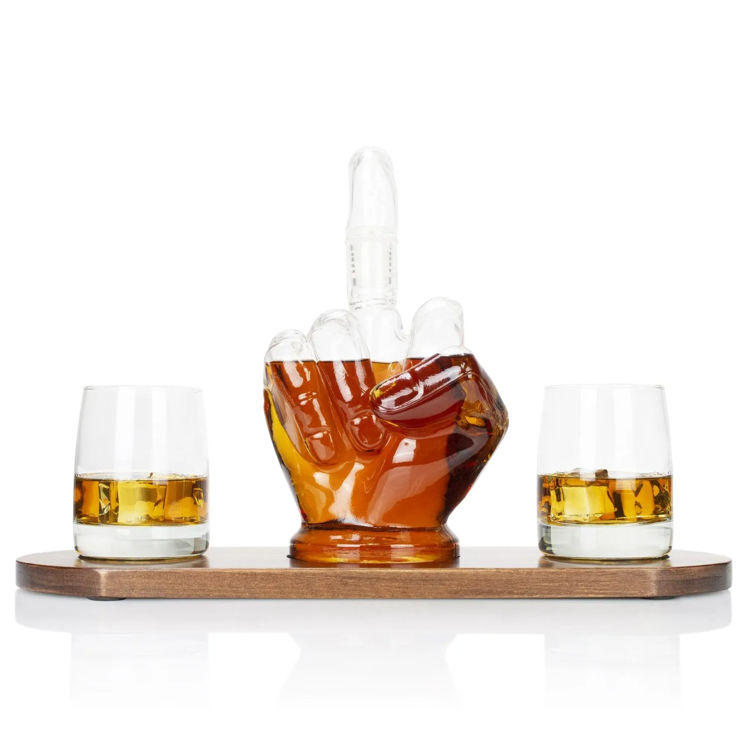 Whiskey Middle Finger Decanter Set