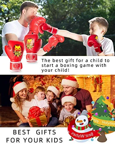 WIIDALSS Kids Boxing Gloves, Boxing Gloves for Kids 5-12, Youth Boxing Gloves for Punching Bag Kickboxing Muay Thai