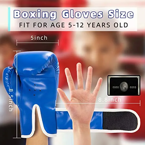 WIIDALSS Kids Boxing Gloves, PU Kids Sparring Training Boxing Gloves