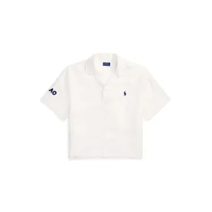 Women's Cropped Linen Shirt