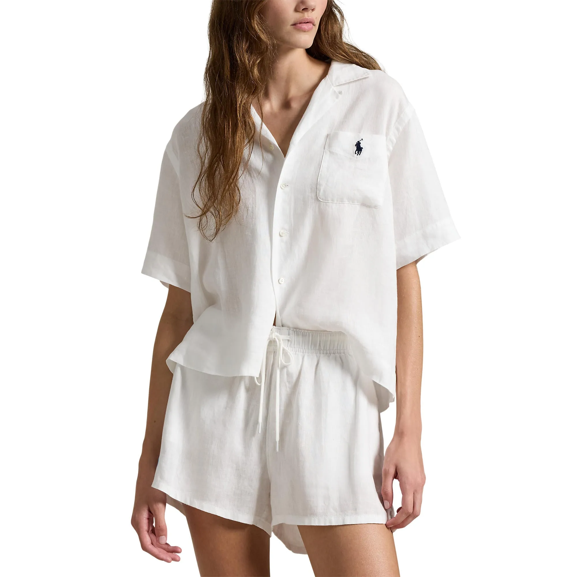 Women's Cropped Linen Shirt