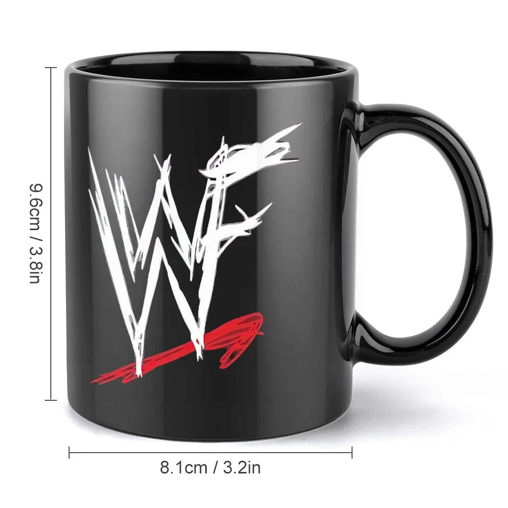 WWF World Wrestling Federation Classic Logo Black Mug