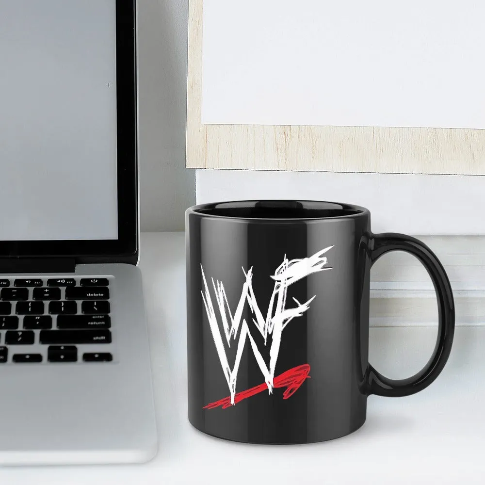 WWF World Wrestling Federation Classic Logo Black Mug