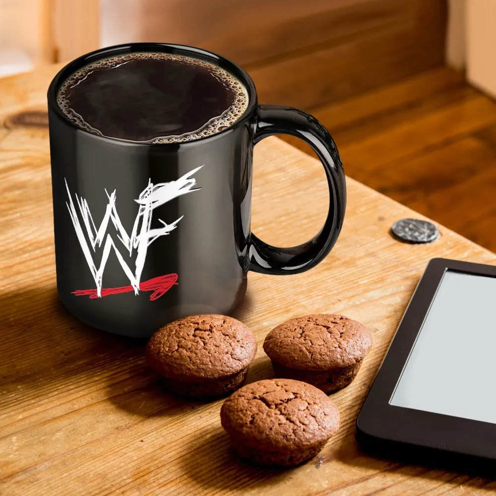 WWF World Wrestling Federation Classic Logo Black Mug