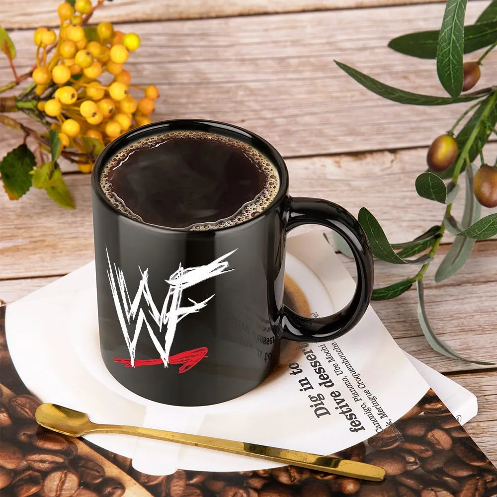 WWF World Wrestling Federation Classic Logo Black Mug