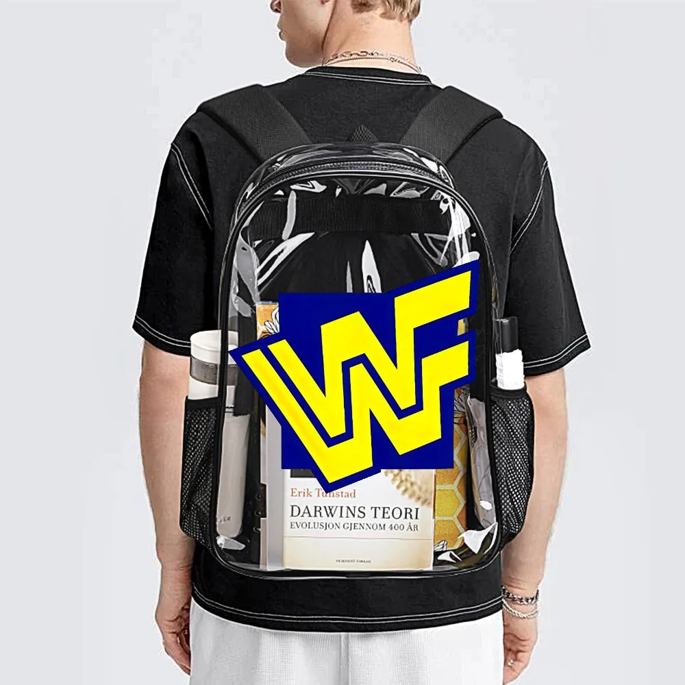 WWF World Wrestling Federation Logo 1994-1997 Transparent Backpack 17 Inch
