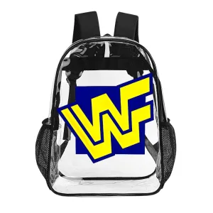 WWF World Wrestling Federation Logo 1994-1997 Transparent Backpack 17 Inch
