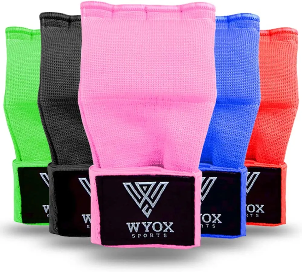 WYOX Boxing Hand Wraps Gel Knuckle Padded Inner Elastic Quick Wraps Fist Protection Boxing Gloves for Women Men