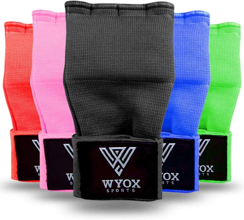 WYOX Boxing Hand Wraps Gel Knuckle Padded Inner Elastic Quick Wraps Fist Protection Boxing Gloves for Women Men