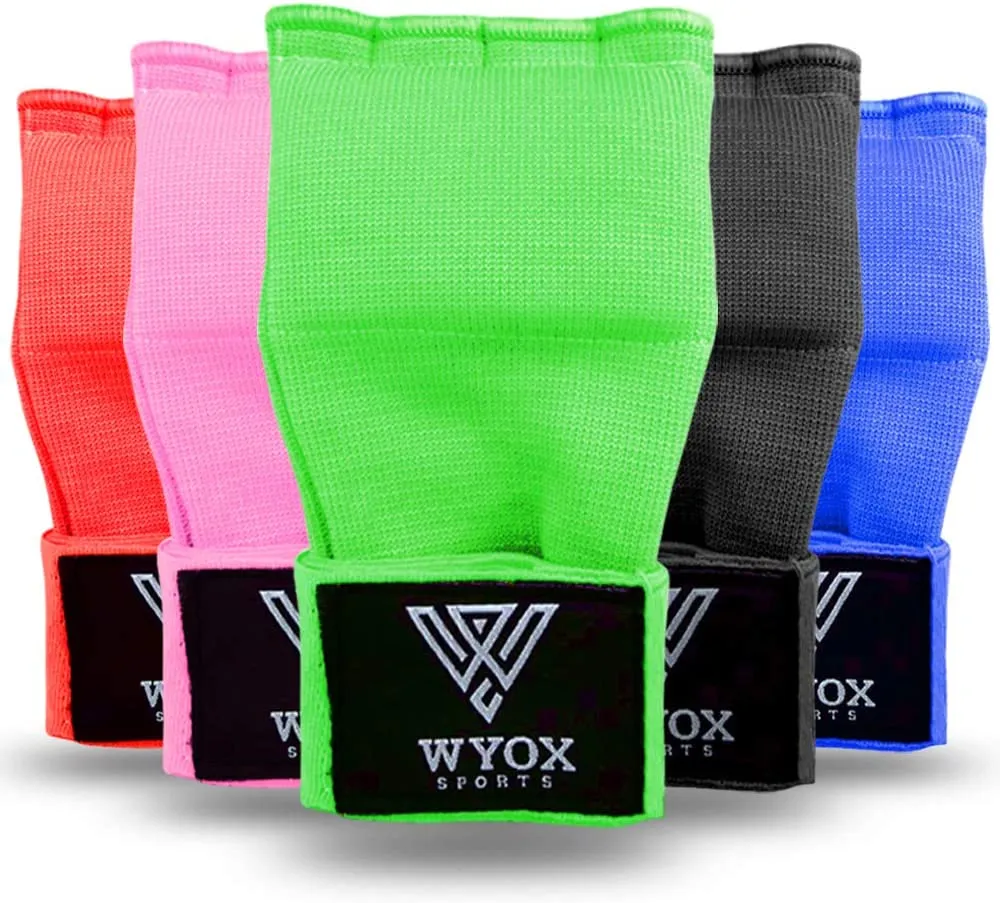 WYOX Boxing Hand Wraps Gel Knuckle Padded Inner Elastic Quick Wraps Fist Protection Boxing Gloves for Women Men