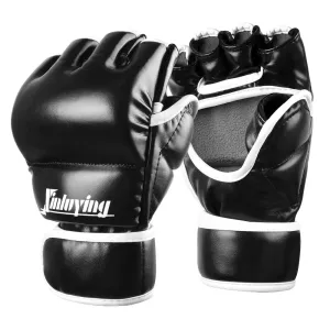 Xinluying MMA Gloves for Men Women - Grafting Sparring Punch Bag Half Mitts