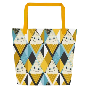You, Me, and Ice Cream | Large Tote Bag