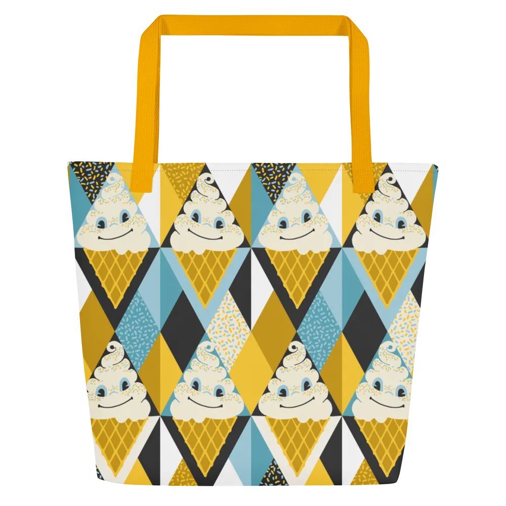 You, Me, and Ice Cream | Large Tote Bag